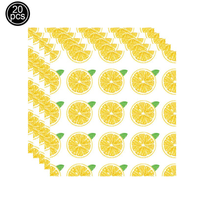 Gelbe Zitronen, Partyzubehör Pappgeschirr