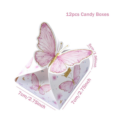 Rosa Schmetterling-Geschenktüten