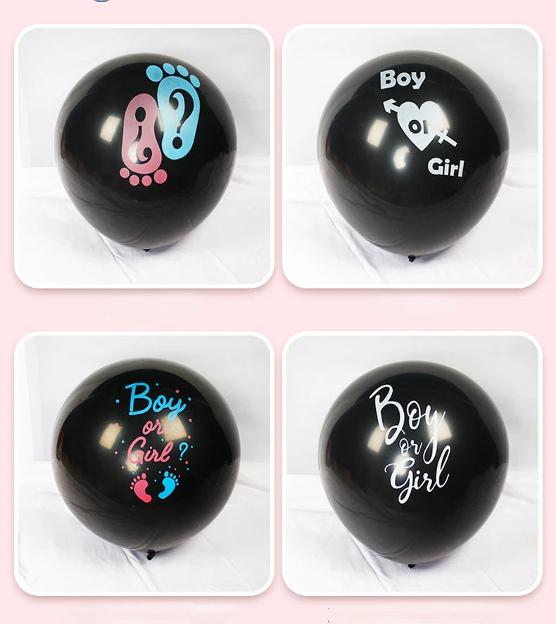 36-Zoll schwarzer Gender-Reveal-Ballon