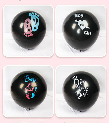 36-Zoll schwarzer Gender-Reveal-Ballon