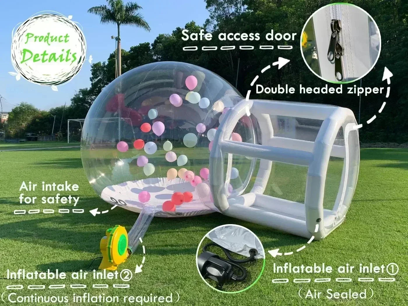Aufblasbares Bubble House / Inklusive Pumpe