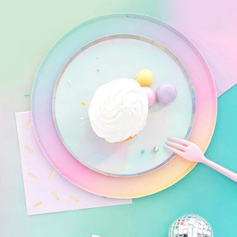 Regenbogen Pappgeschirr