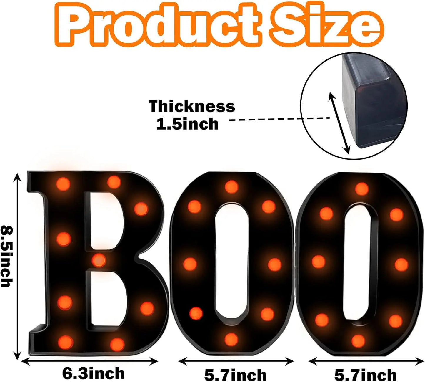 LED BOO Halloween-Dekorationen für den Innenbereich