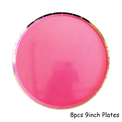 Pink Gold Party Pappgeschirr