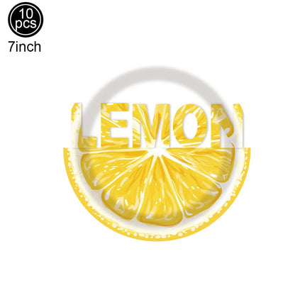 Gelbe Zitronen, Partyzubehör Pappgeschirr