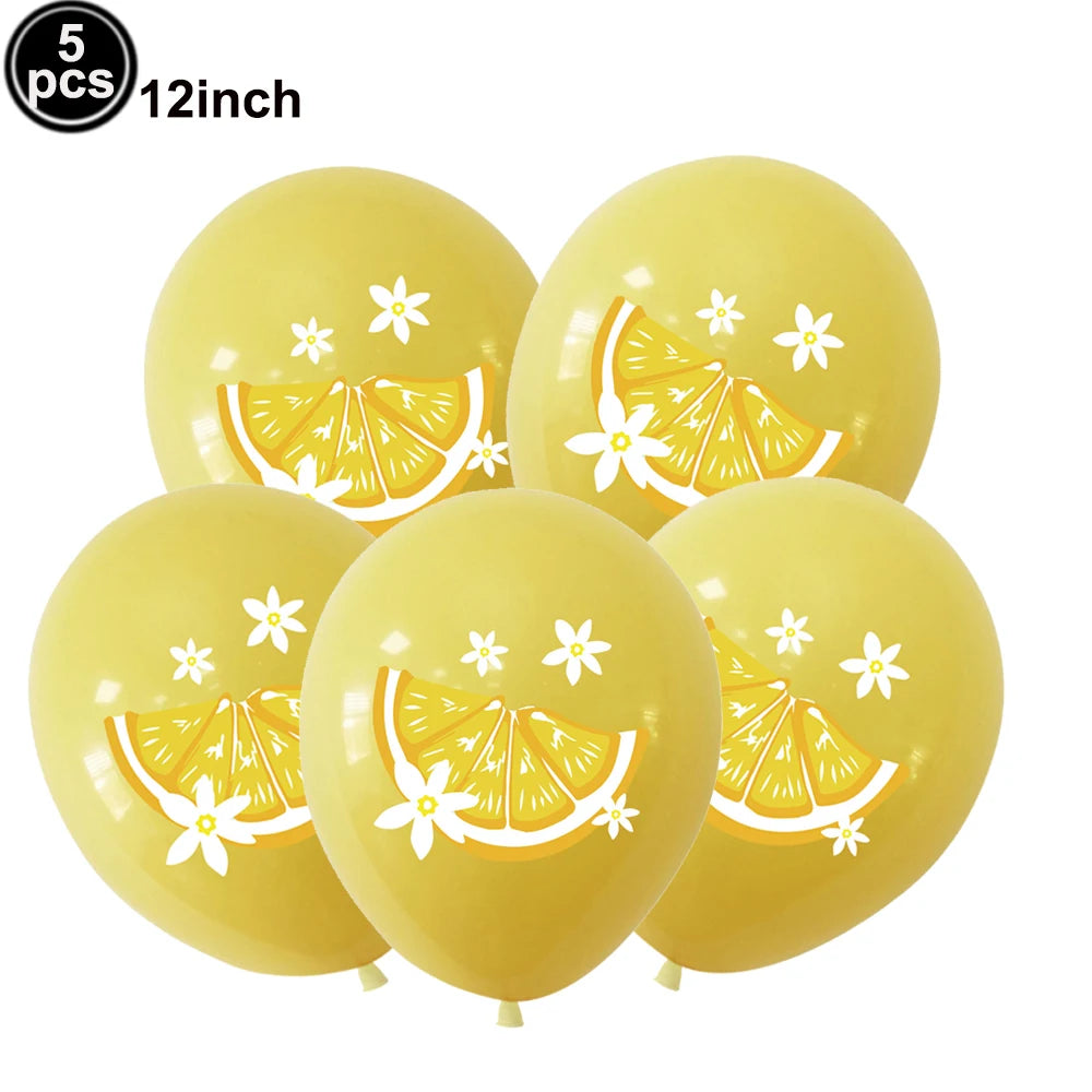 Gelbe Zitronen, Partyzubehör Pappgeschirr