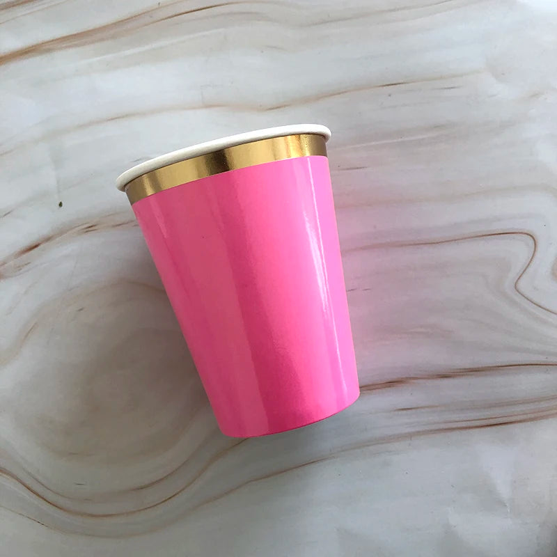 Pink Gold Party Pappgeschirr