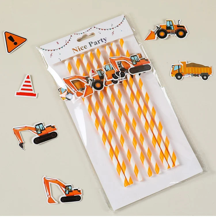 Baustellen Bagger Pappgeschirr