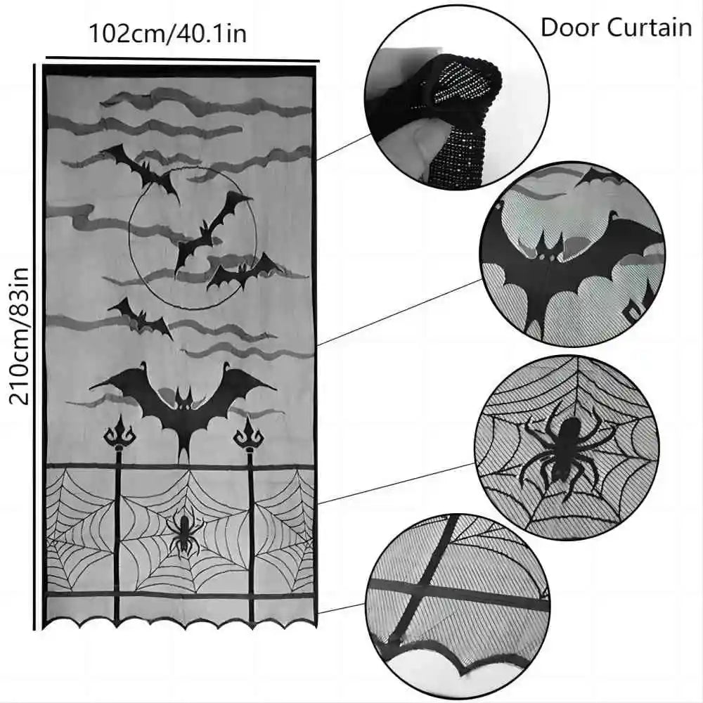 Schwarze Spitze im Spinnennetz-Design