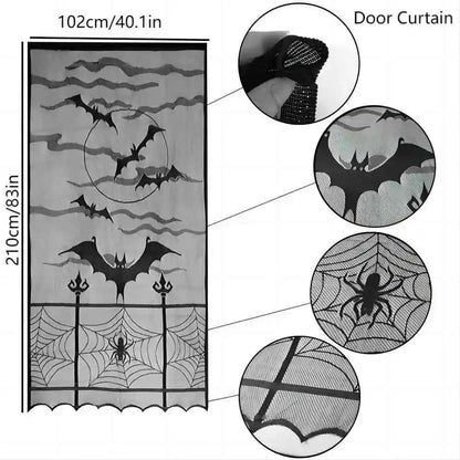 Schwarze Spitze im Spinnennetz-Design