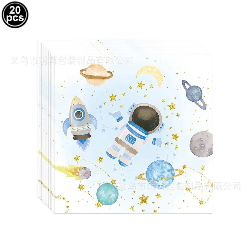 Astronauten-Pappteller im Space-Design