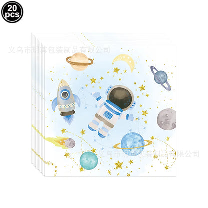 Astronauten-Pappteller im Space-Design