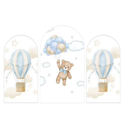 It's a Boy Heißluftballon Bär Hintergrund Bezug