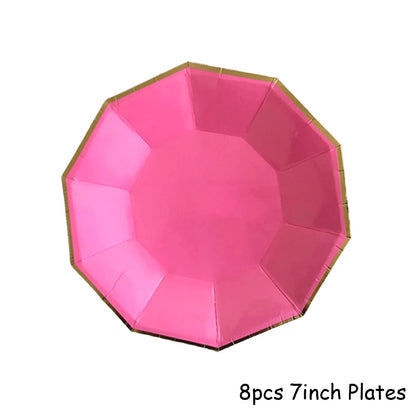 Pink Gold Party Pappgeschirr