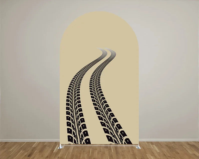 Racing Car Track Boy Birthday Hintergrund Bezug