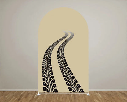 Racing Car Track Boy Birthday Hintergrund Bezug