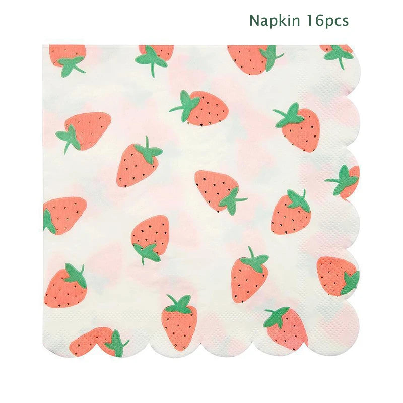 Erdbeer Party Einweggeschirr