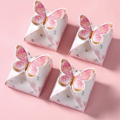 Rosa Schmetterling-Geschenktüten