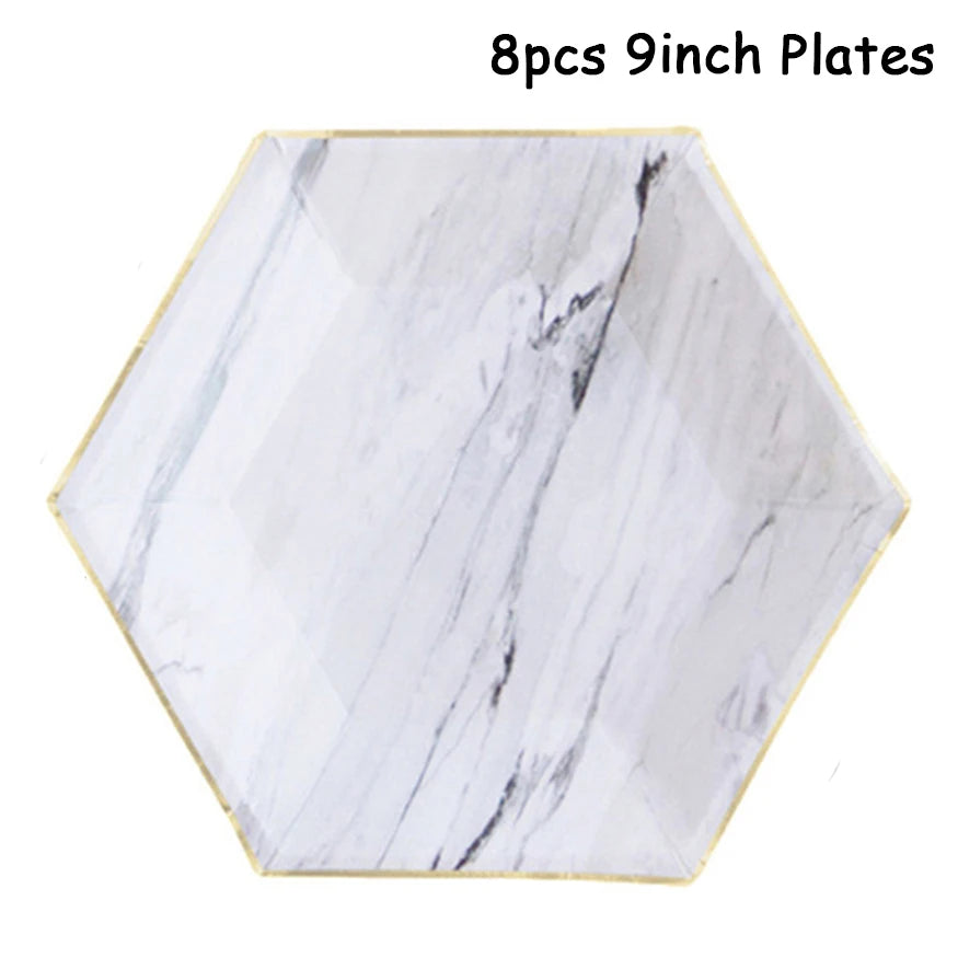 Weißes Thema Party Pappgeschirr