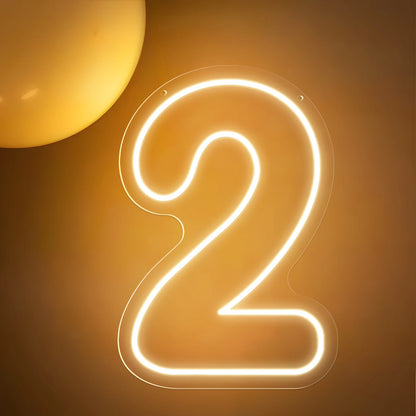 LED Zahlen 0-9 warmweiß