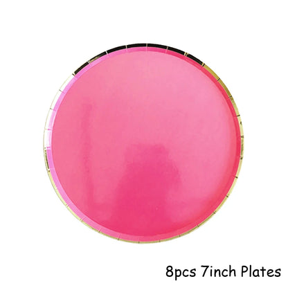 Pink Gold Party Pappgeschirr