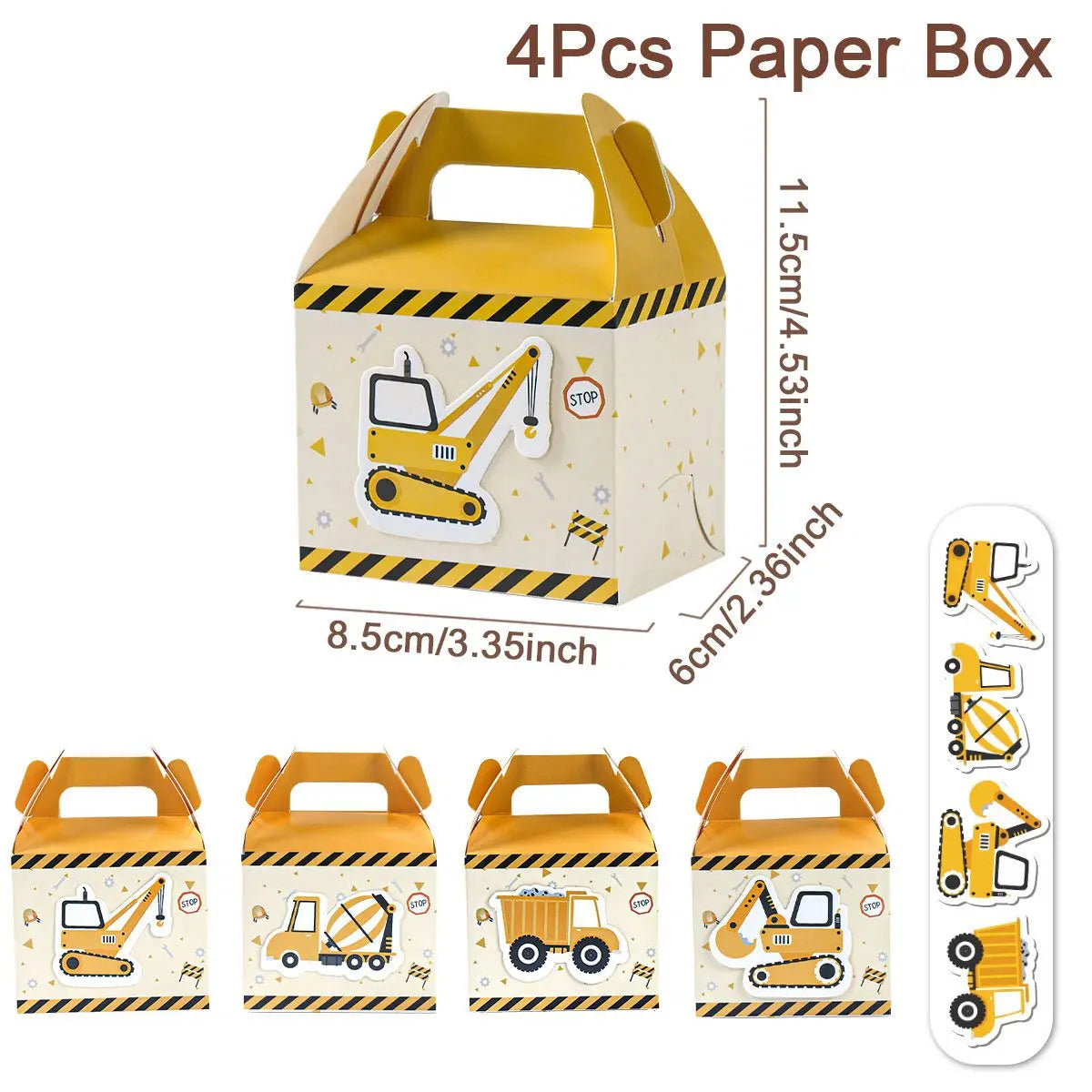 Baustellen Bagger Pappgeschirr