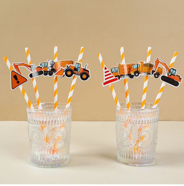 Baustellen Bagger Pappgeschirr