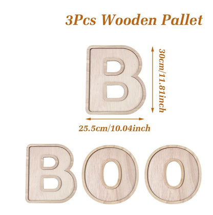 Halloween-Holztablett, Partyteller, Fledermausförmige Palette für Halloween-Dekoration