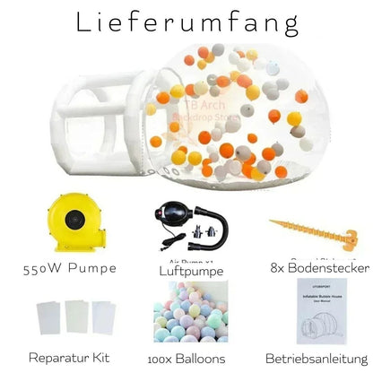 Aufblasbares Bubble House / Inklusive Pumpe