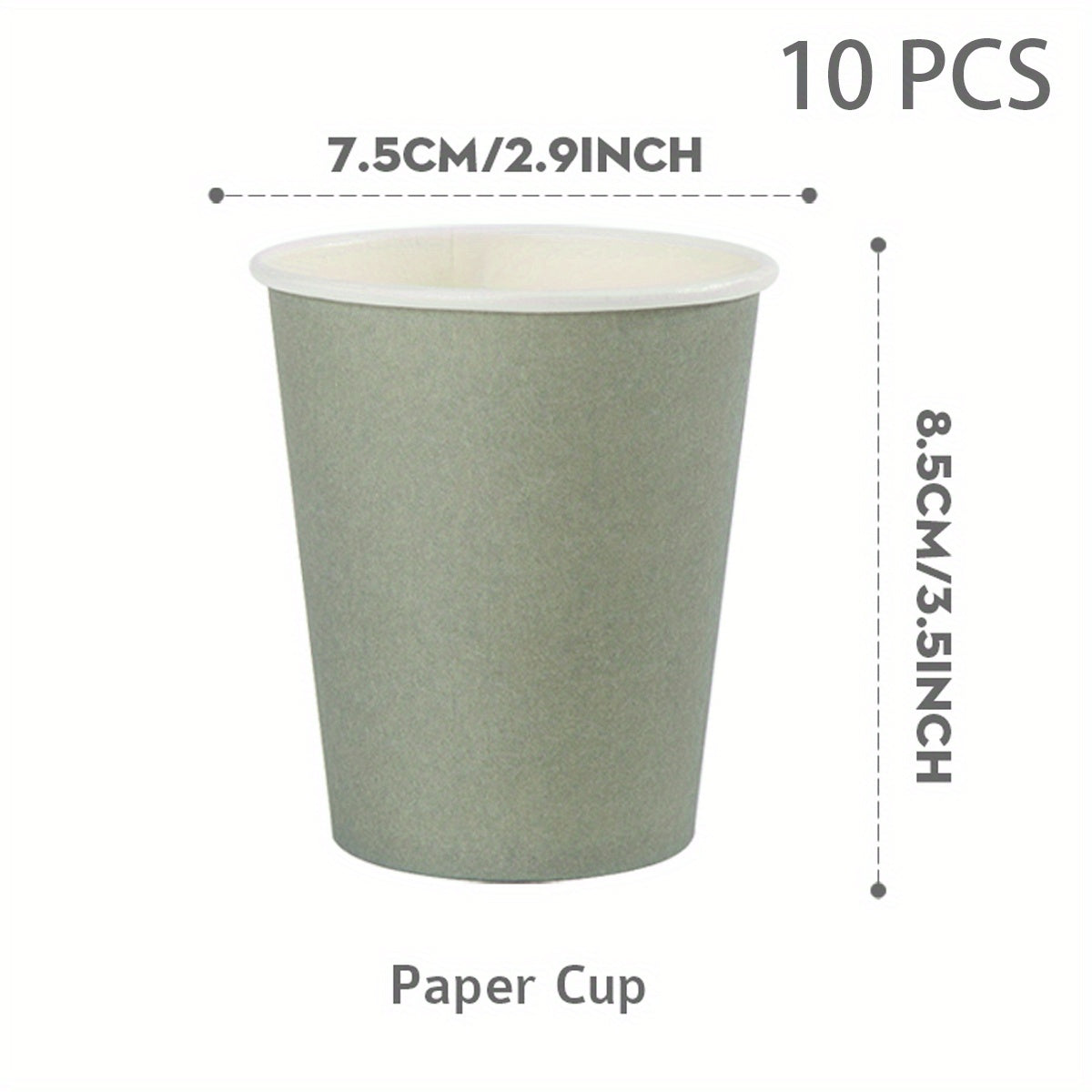 Pappgeschirr-Set in Salbeigrün