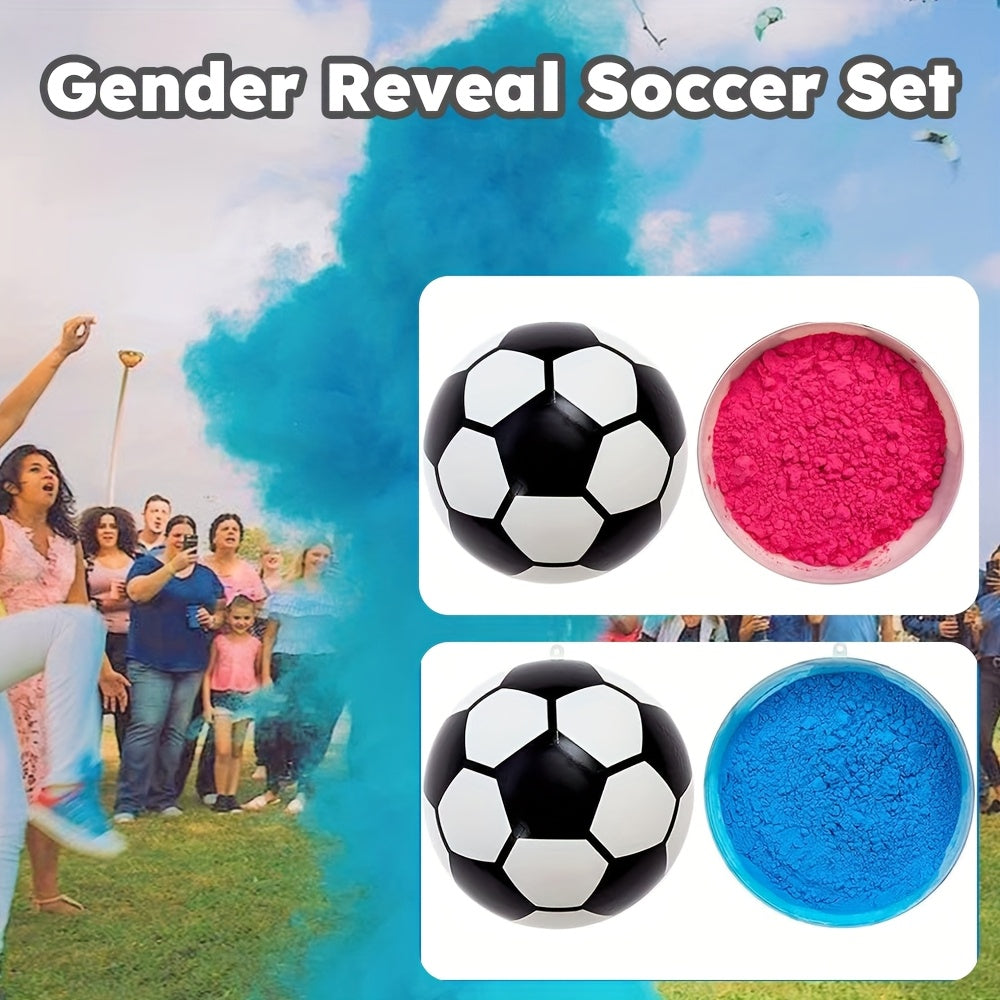 Gender Reveal Football-Set – Fußball mit rosa & blauem Pulver
