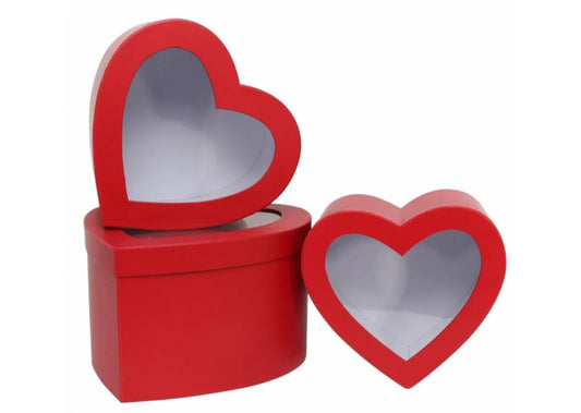 Herz Box Rot  3 St.