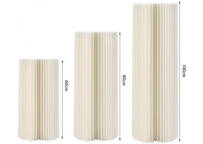 Faltbare Wabenpapier-Säule creme